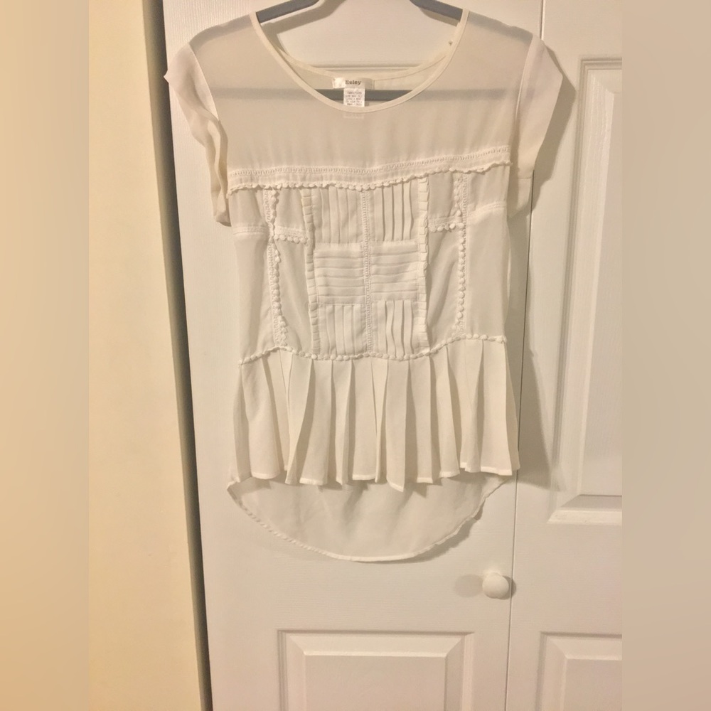 White Elsey Blouse Sheer